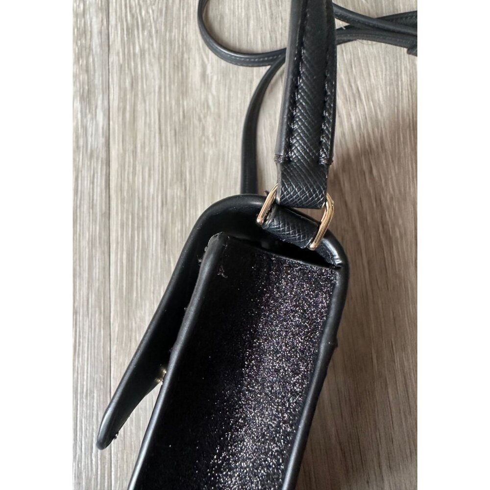 Kate Spade Black Glitter North South Phone Crossbody Bag - Picture 4 of 11